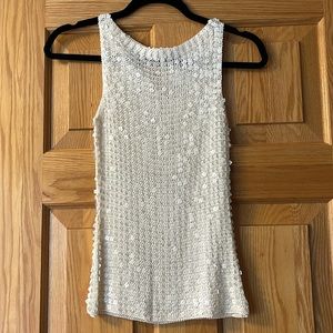 Valenti Sheer Tank Top with Sequins